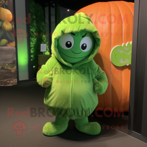 Lime Green Pumpkin mascotte...