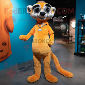 Oranje Meerkat mascotte...