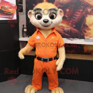 Orange Meerkat maskot...