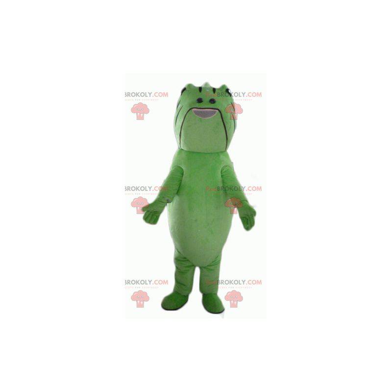 Mascotte di pesce creatura verde e nera - Redbrokoly.com