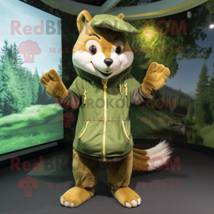 Olive Marten maskot kostume...