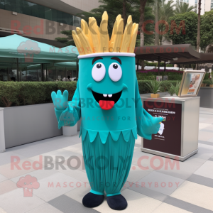 Teal French Fries mascotte...