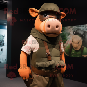 Rust Pig mascotte kostuum...