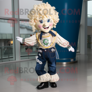 Cream Irish Dancer maskot...