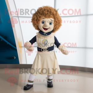 Cream Irish Dancer maskot...