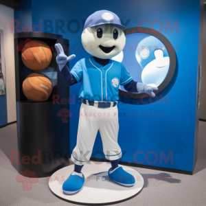 Blue Baseball Ball mascotte...