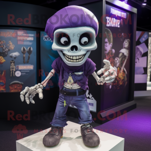 Purple Skull mascotte...