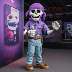 Purple Skull mascotte...