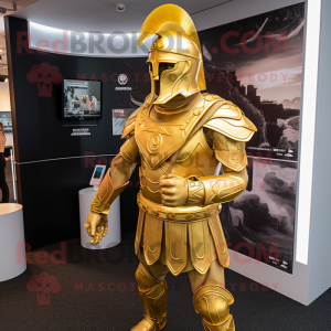 Guld Spartan Soldier maskot...