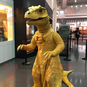 Gouden Iguanodon mascotte...