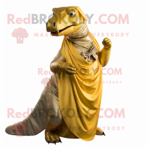 Gouden Iguanodon mascotte...