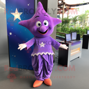 Purple Starfish mascotte...