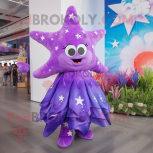 Purple Starfish maskotdräkt...