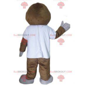 Mascotte bruine en witte zeeleeuw - Redbrokoly.com