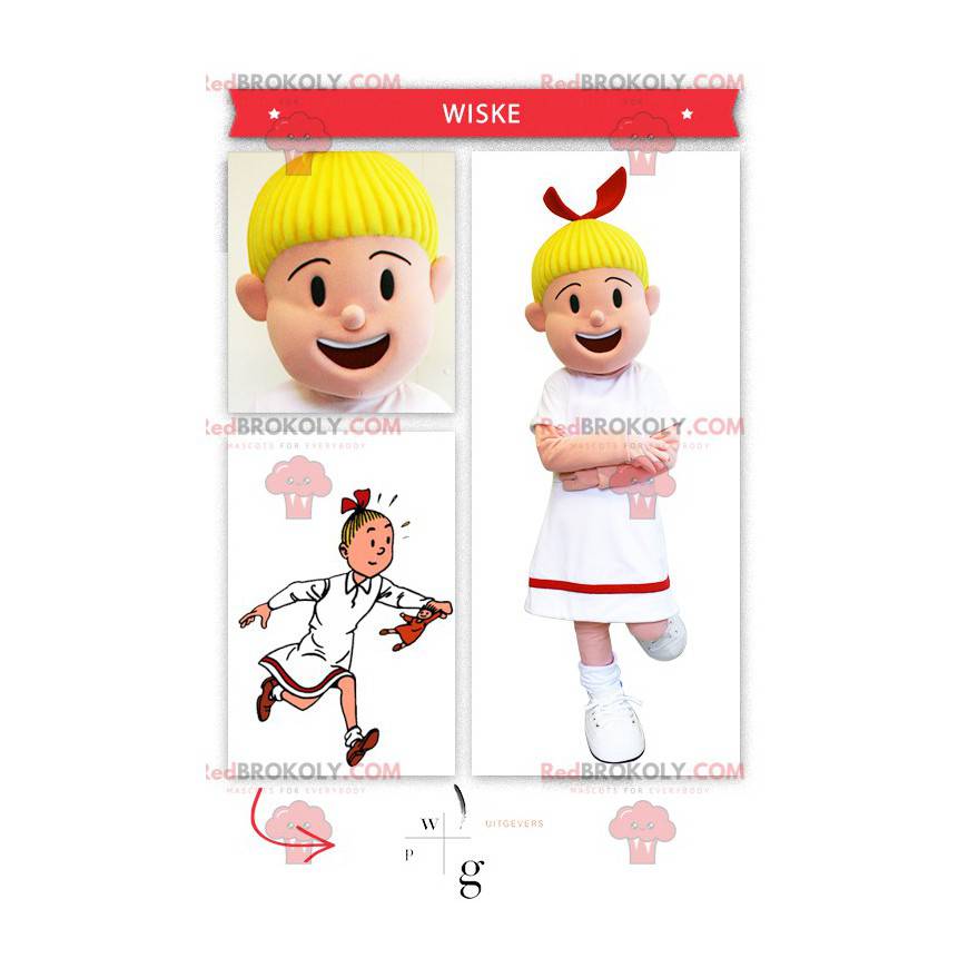 Costume da Bobette famoso per bambina di Bob e Bobette -