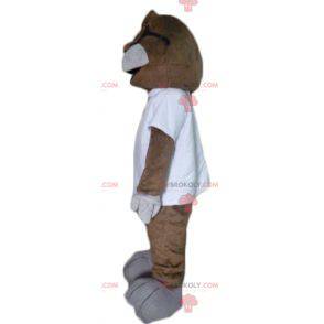 Braunes und weißes Seelöwenmaskottchen - Redbrokoly.com