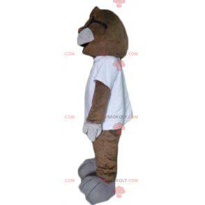 Brown and white sea lion mascot - Redbrokoly.com