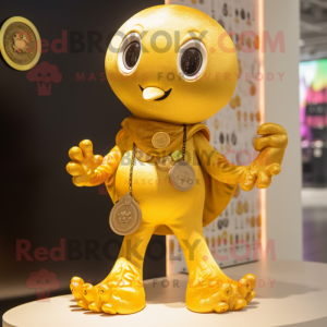 Gouden Octopus mascotte...