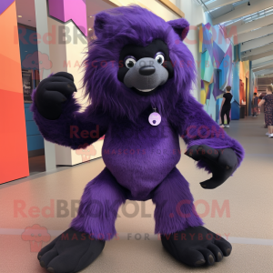 Purple Sloth Bear mascotte...