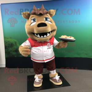 nan Pulled Pork Sandwich mascot costume character dressed with a Polo Shirt and Shoe clips