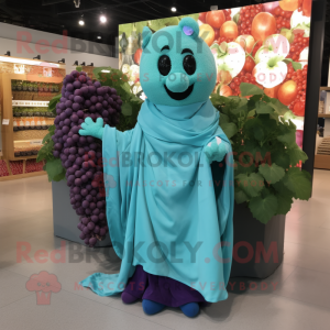 Turkis Grape maskot kostume...