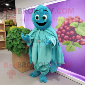 Turkis Grape maskot drakt...