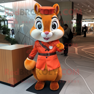 Orange Chipmunk maskot...