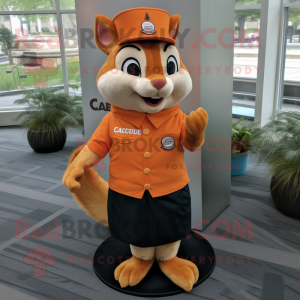 Oranje Chipmunk mascotte...