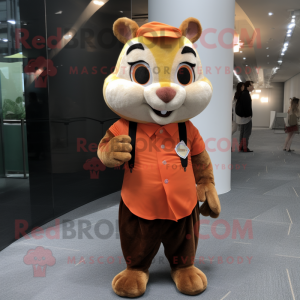 Oransje Chipmunk maskot...