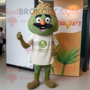 Olive Biryani mascot costume character dressed with a Henley Shirt and Pocket squares