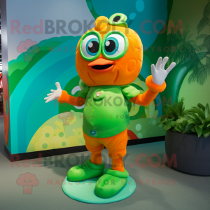 Groen Oranje mascotte...