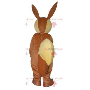 Grande mascotte coniglio marrone e beige - Redbrokoly.com