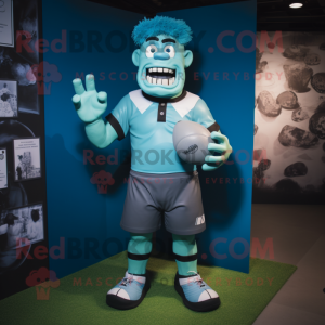 Cyan Frankenstein maskot...