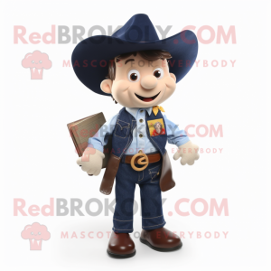 Navy Cowboy maskot kostume...