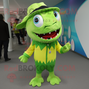 Lime Green Barracuda maskot...