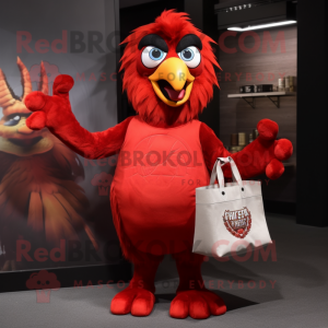 Red Harpy maskot kostume...