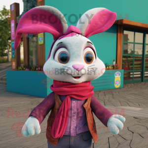 Magenta Wild Rabbit maskot...