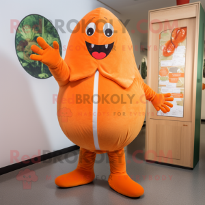 Orange gurka maskot kostym...