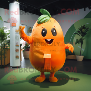 Orange gurka maskot kostym...