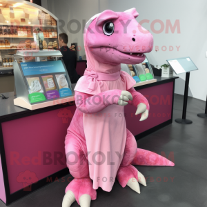 Pink Iguanodon maskot...