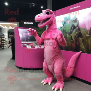 Roze Iguanodon mascotte...