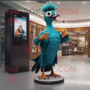 Teal Pheasant maskot kostym...