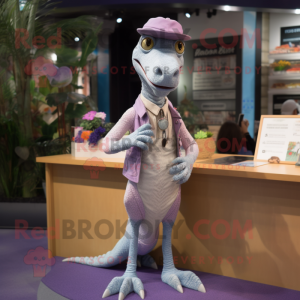 Lavendel Coelophysis maskot...