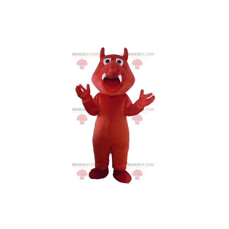 Mascotte di cinghiale rosso dinosauro coccodrillo -