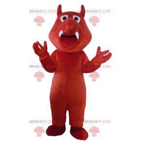 Mascotte di cinghiale rosso dinosauro coccodrillo -