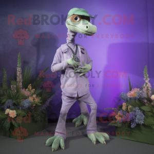 Lavendel Coelophysis maskot...