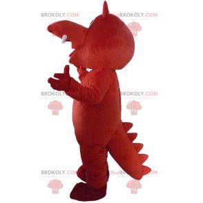 Mascotte de sanglier rouge de dinosaure de crocodile -