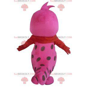 Mascot pretty snake pink and white polka dots - Redbrokoly.com