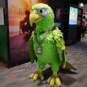 Lime Green Falcon mascotte...