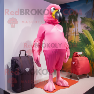 Pink Vulture maskot drakt...